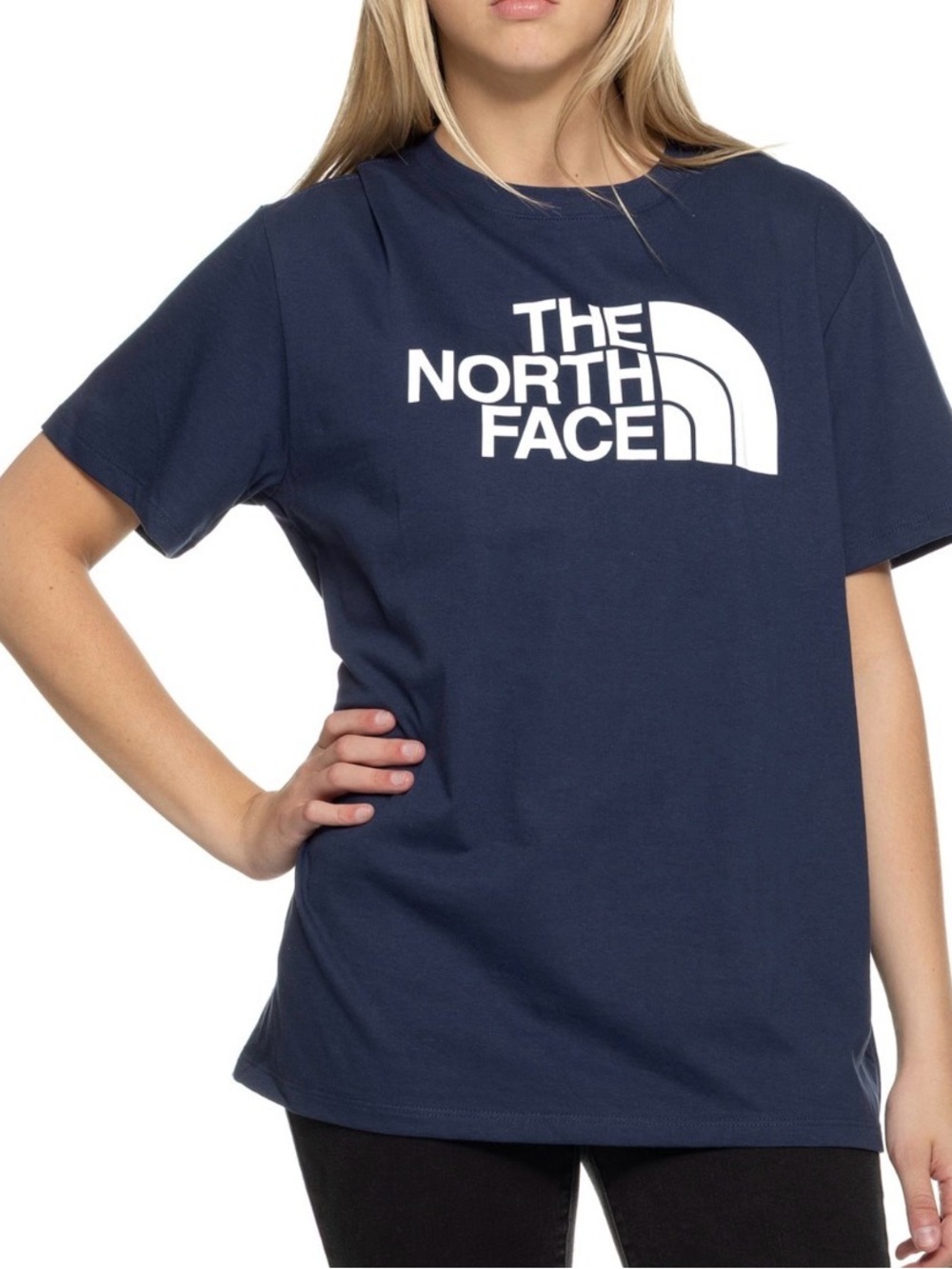 The North Face Women's Half Dome Logo Graphic Tee - Navy Blue Size Small. NWT